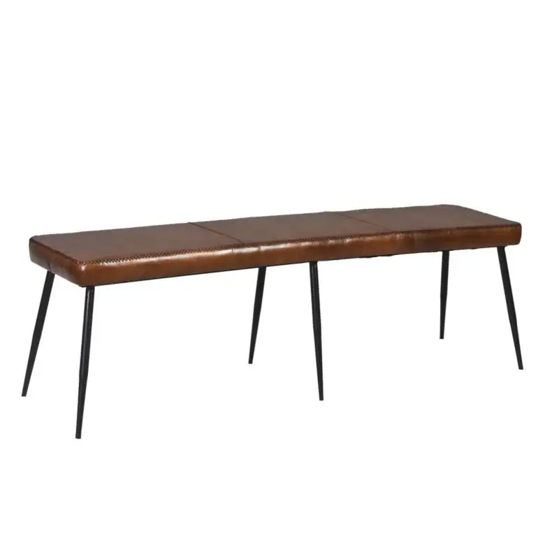 Merkproduct Eetkamerbank - Charleston - leer cognac - 160 cm breed