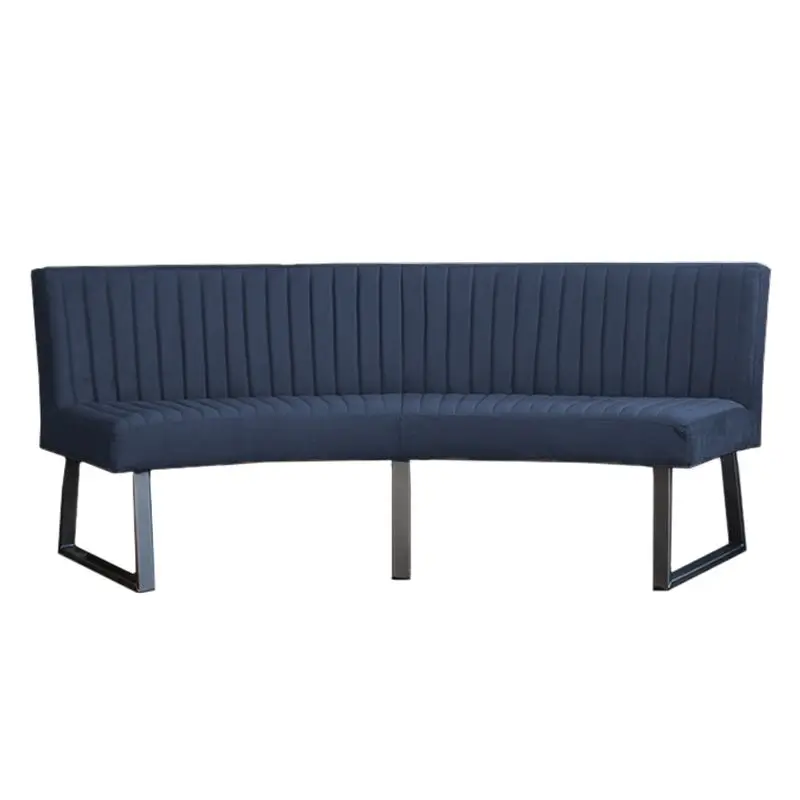 Superprijs Eetkamerbank - Hengelo - stof Element blauw 13 - geschikt voor ovale tafel 240 cm