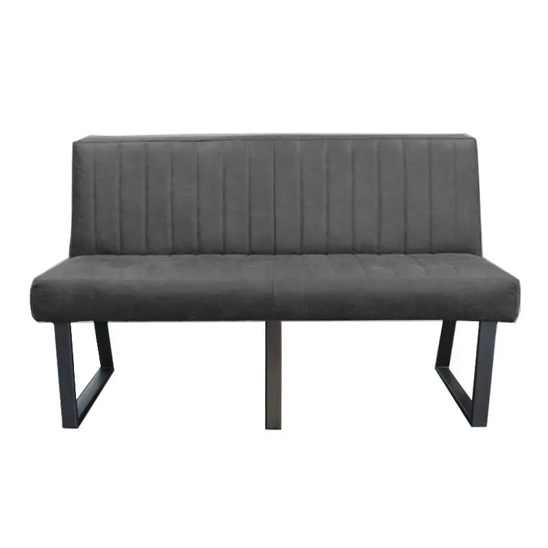 Direct Verzonden Eetkamerbank - Hengelo - leer Missouri antraciet 09 - 220 cm