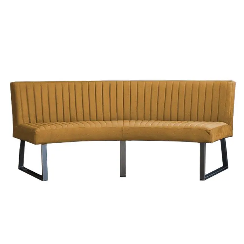 Uitverkoop Eetkamerbank - Hengelo - stof Element goud 08 - geschikt voor ovale tafel 200 cm