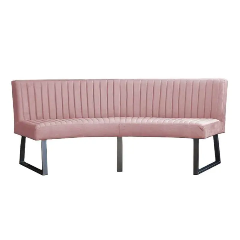 Eetkamerbank - Hengelo - stof Element lichtroze 18 - geschikt voor ovale tafel 200 cm Direct Beschikbaar