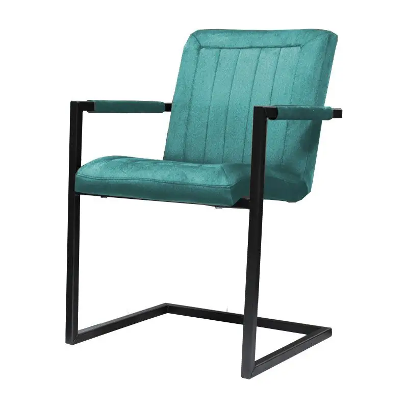 Eetkamerstoel - Lara met leuning - stof Element turquoise 15 Shop Nu