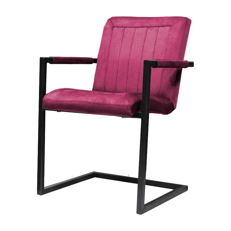 Populair Eetkamerstoel - Lara met leuning - stof Element fuchsia 19