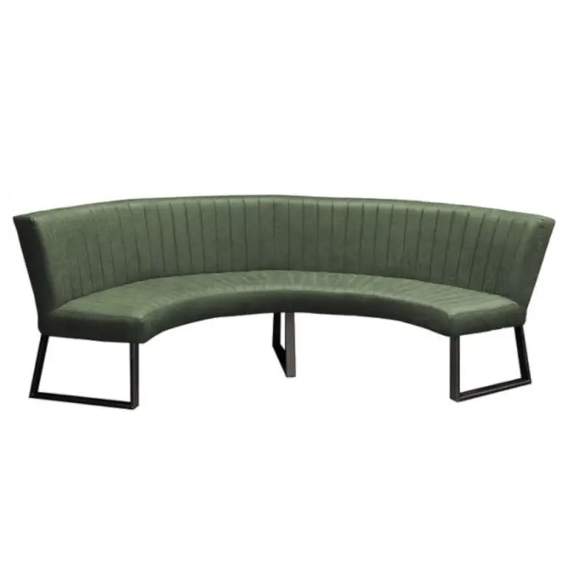 Laatste Versie Eetkamerbank - Hengelo - lederlook Missouri groen 10 - geschikt voor tafel 150 cm