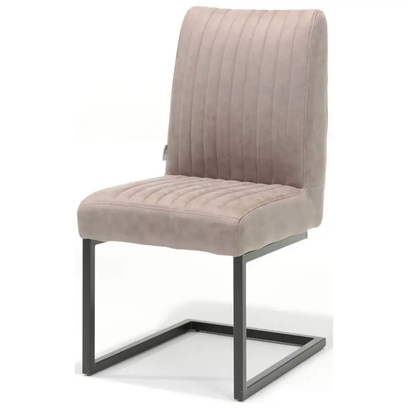 Gecertificeerd Eetkamerstoel - Sanne - Lederlook Soft Pebble