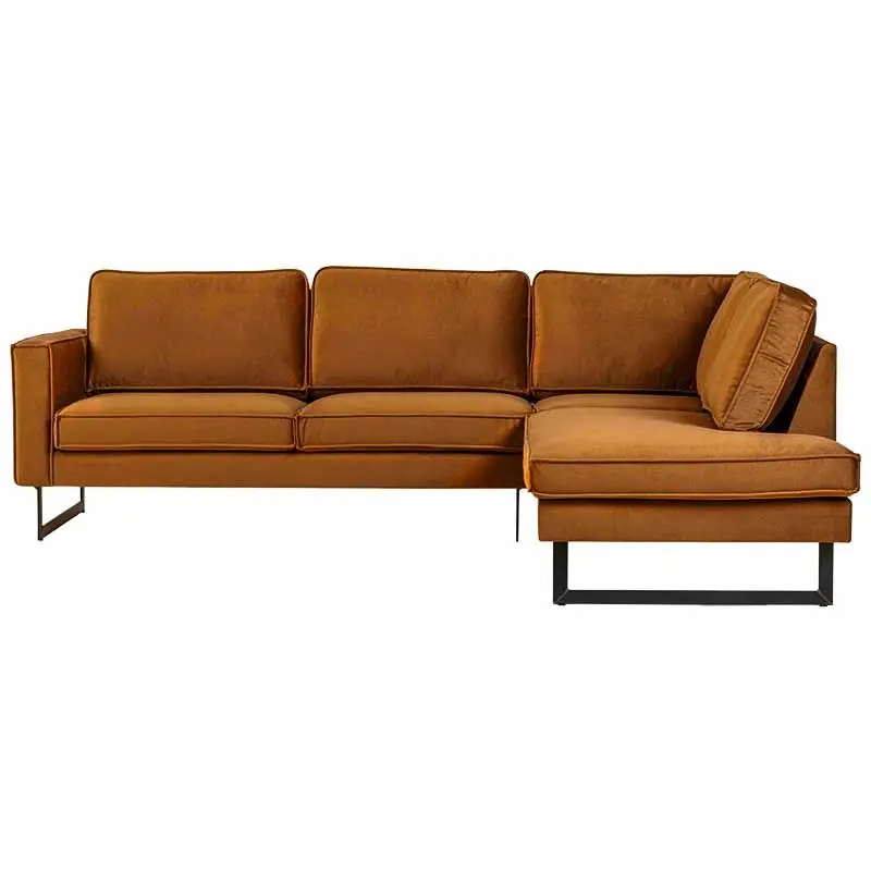 Dagaanbieding Hoekbank - Stuart - rechts - Velours Adore cognac 28