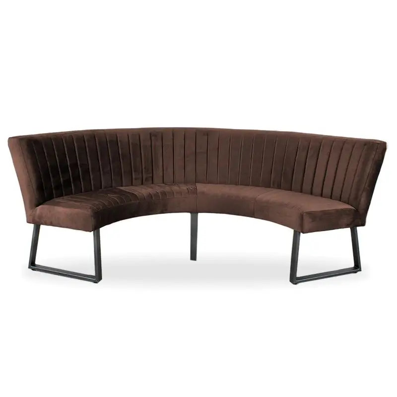 Eetkamerbank - Hengelo - stof Element donkerbruin 25 - geschikt voor tafel 150 cm Superprijs