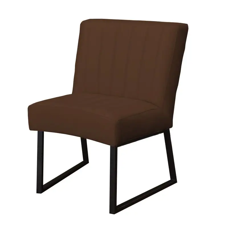 Eetkamerstoel - Hengelo - geschikt voor ronde tafel - stof Element donkerbruin 25 Aanbieding