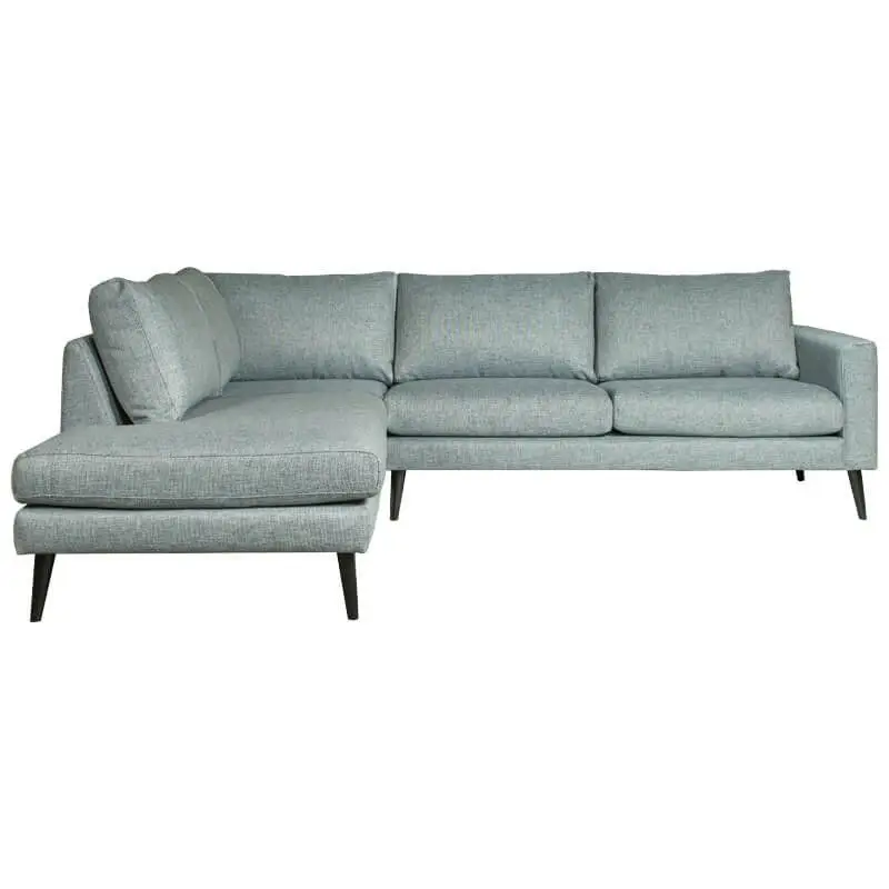 Hoekbank - Aster - links - stof Side blauwgrijs 142 Dagaanbieding