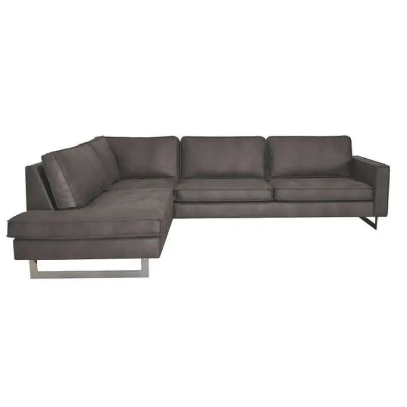 Hoekbank - Riverdance - leer Colorado - links - grijs 02 Merkproduct