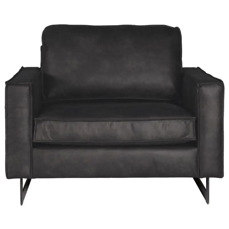 Loveseat - Riverdance - leer Colorado antraciet 01 Beperkt Aanbod