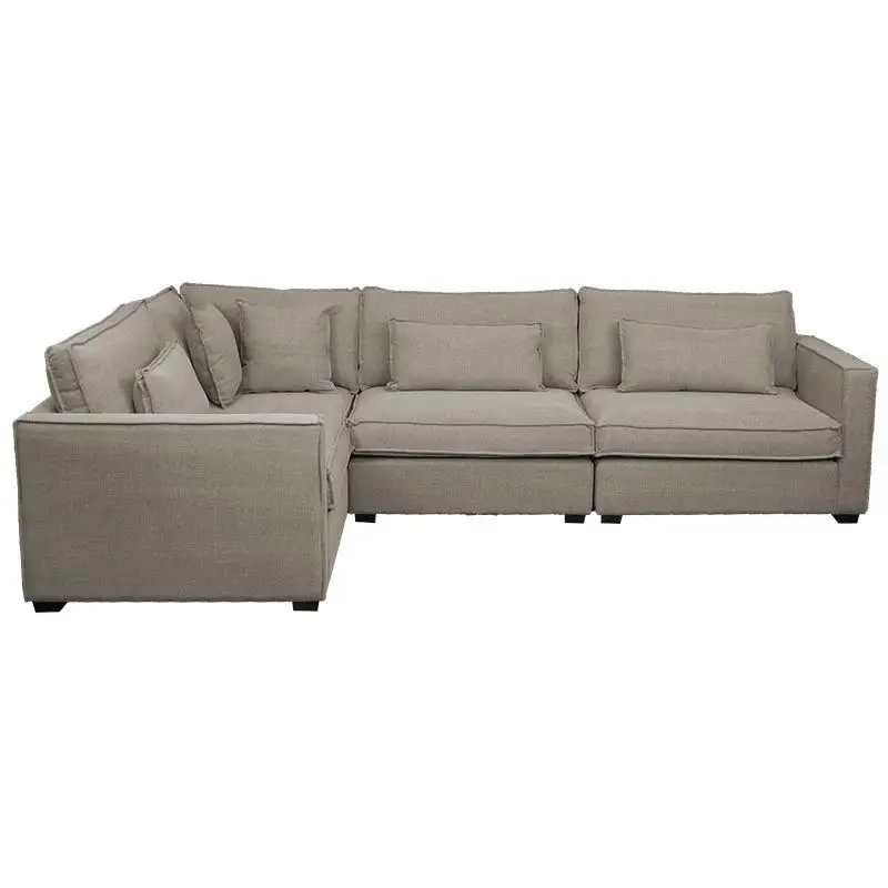 Exclusieve Aanbieding Modulaire bank - Mazur - stof Kiss taupe 181 - zelf samenstellen