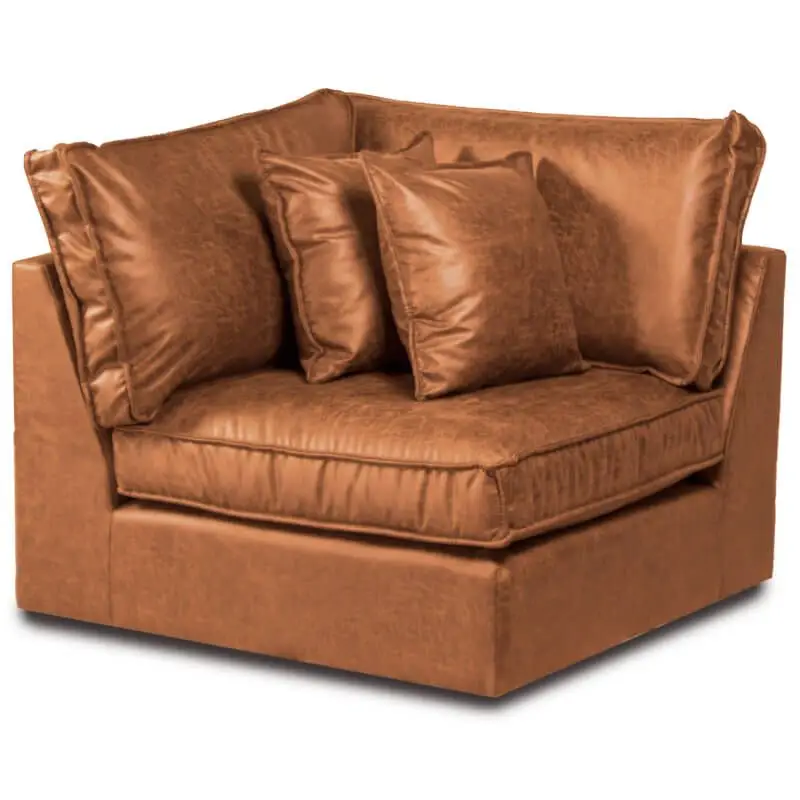 Tijdelijk Beschikbaar Zitmodule Mazur hoekelement - lederlook Missouri cognac 03