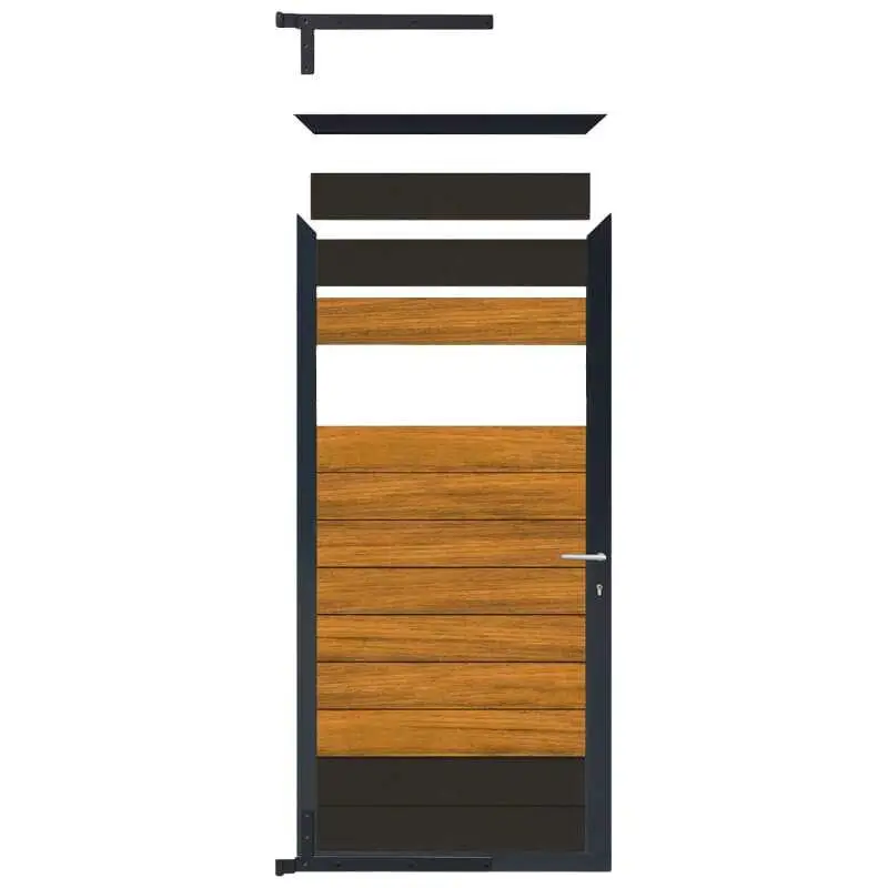 Seizoensaanbieding Tuindeur frame aluminium Mix & Match - antraciet (90 x 180 cm) inclusief beslag