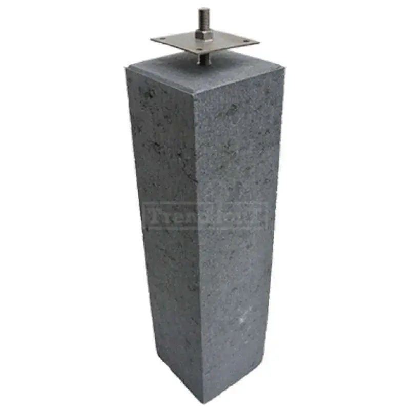 Betonpoer ruw (15 x 15 x 60 cm ) incl. RVS stelanker Finale Uitverkoop