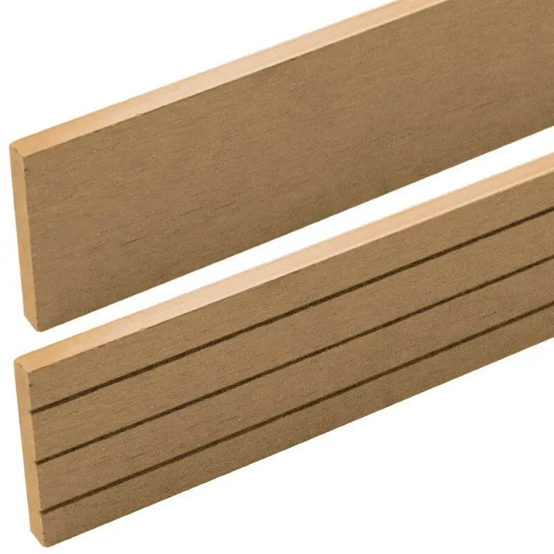 Direct Beschikbaar Randafwerking composiet teak bruin 5,9 cm hoog (3 mtr)