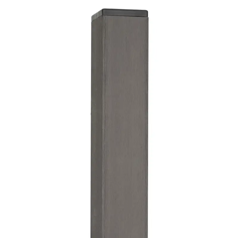 Op = Op Tuinpaal composiet Basic antraciet met houten kern 6,8 x 6,8 cm