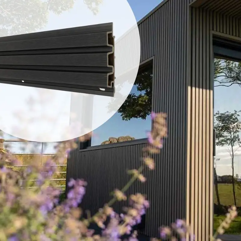 Composiet gevelbekleding rhombus black - 33 x 169 mm Exclusieve Aanbieding