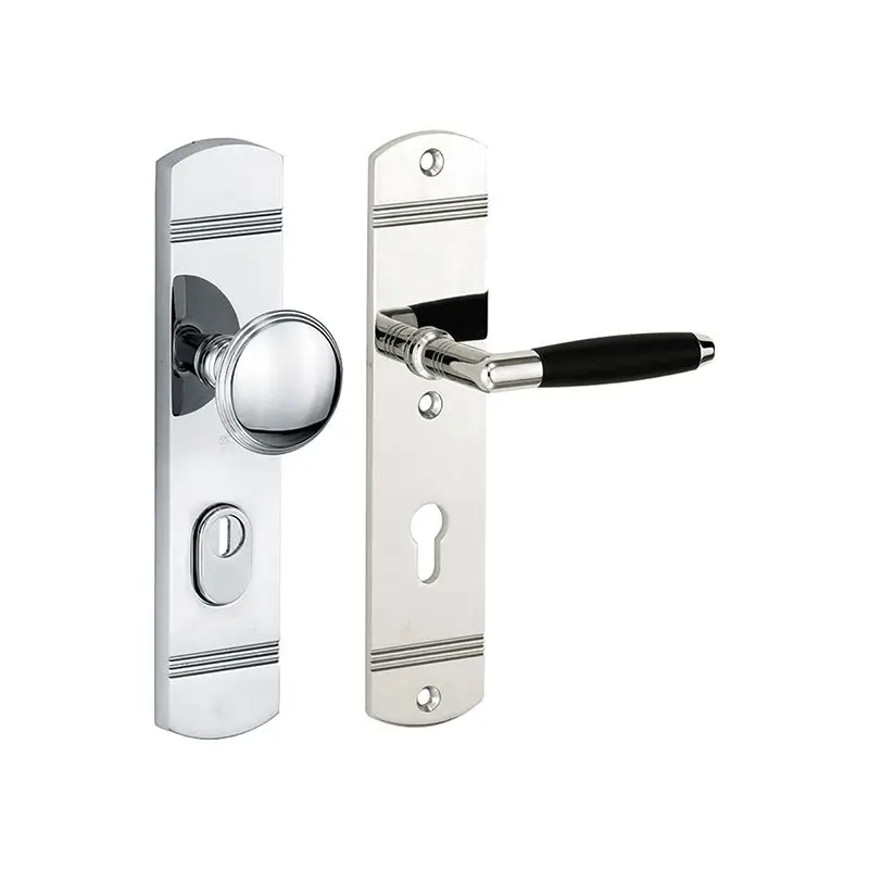 Flitsaanbieding Veiligheidsset knop/kruk Forza - Marnie II rechthoekig kerntrek rechts - Mat Nikkel