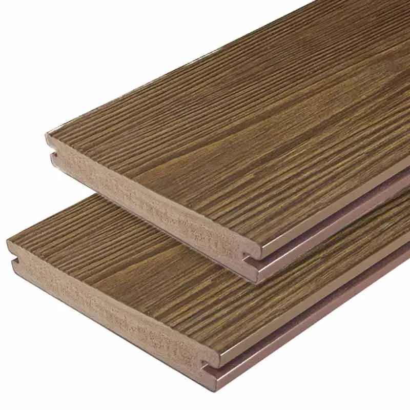Koop Vandaag Vlonderplank composiet massief 2,4 x 19 cm driftwood brown schorsmotief (4 mtr)