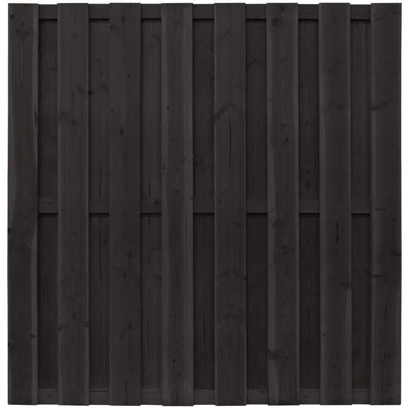 Express Levering Tuinscherm vuren Finch recht 15L rvs zwart geverfd (180 x 180 cm) schermdikte 4,5 cm