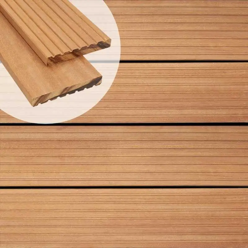 Koop Online Vlonderplank hardhout Bankirai 2,1 x 14,5 cm (3,65 mtr) groef/vlak