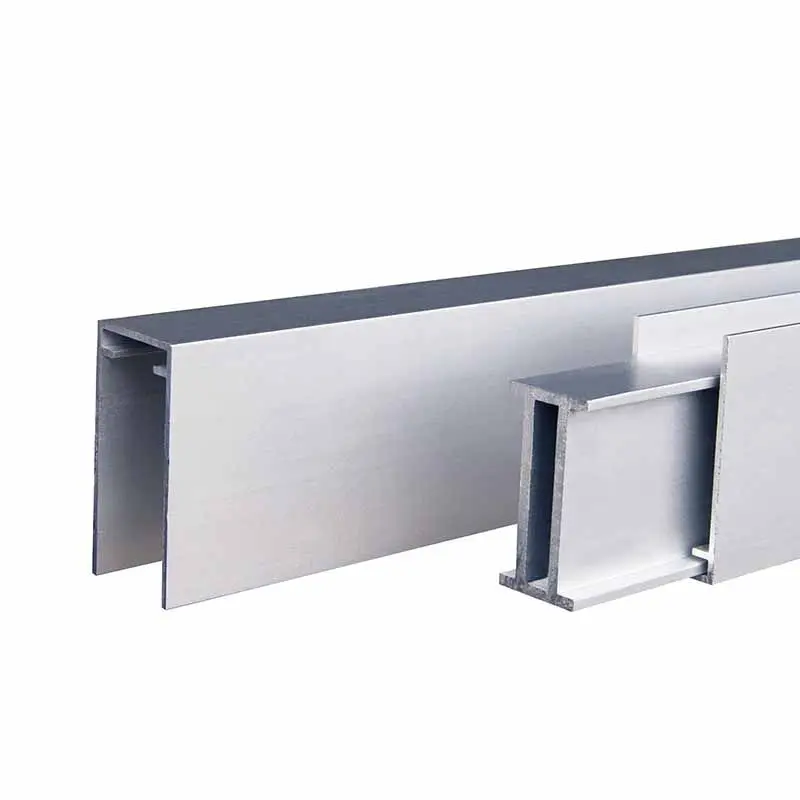 Onder- en bovenregel aluminium - Modular blank geanodiseerd verticaal - 2 x 2,5 x 180 cm Laatste Versie