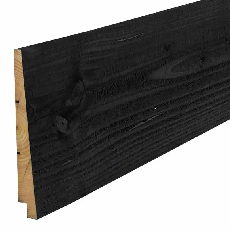 Zweeds rabat naaldhout rondom zwart gespoten 1,2-2,5 x 19,5 cm (4,00 meter) Korting