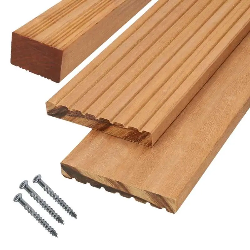 Laatste Kans Vlonderplank totaalpakket hardhout Bankirai 2,1 x 14,5 cm (4,60 mtr) groef/vlak