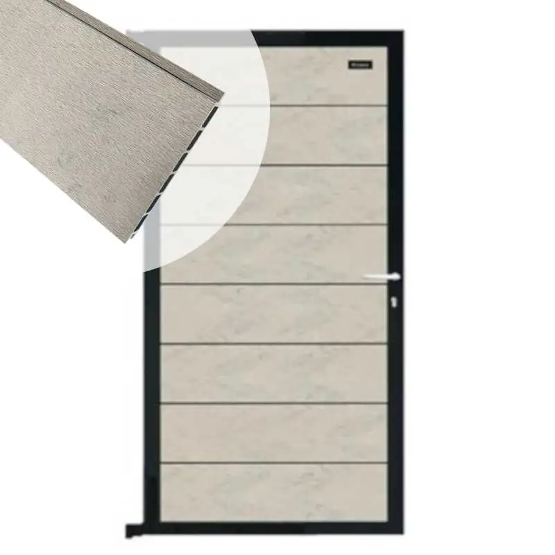 Alleen Vandaag Tuindeur composiet Modular bicolor betongrijs met antraciet alu frame compleet (90 x 200 cm)