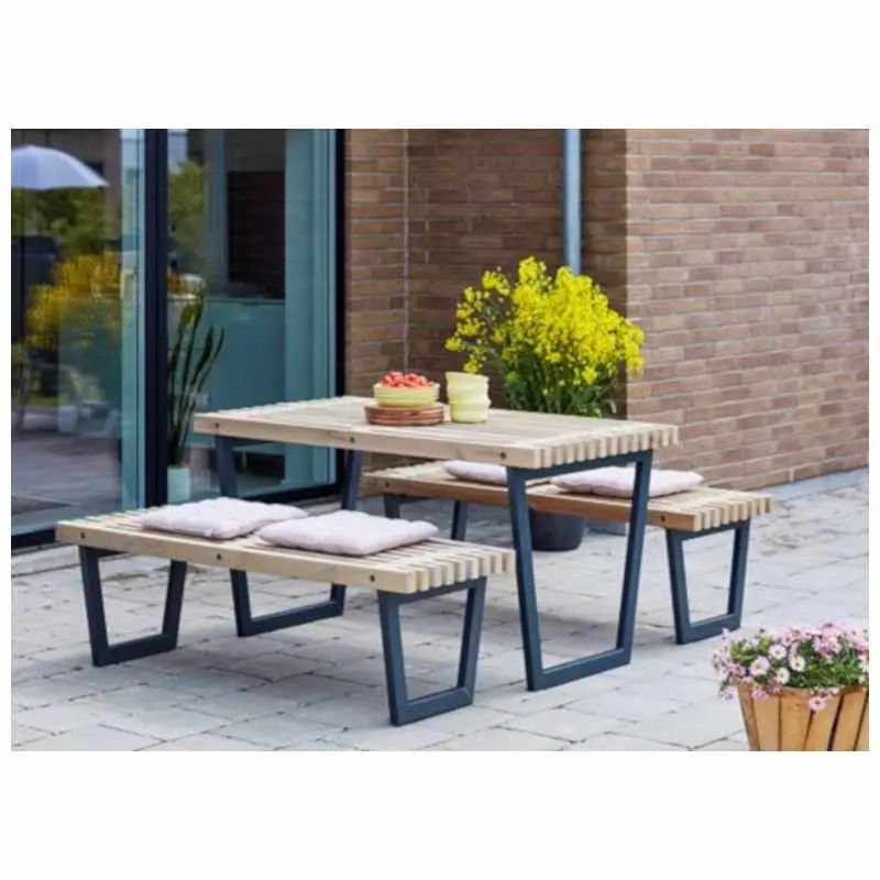 Beperkt Aanbod Tuintafel Siesta - Dennenhout grijs gebeitst - 138 cm breed