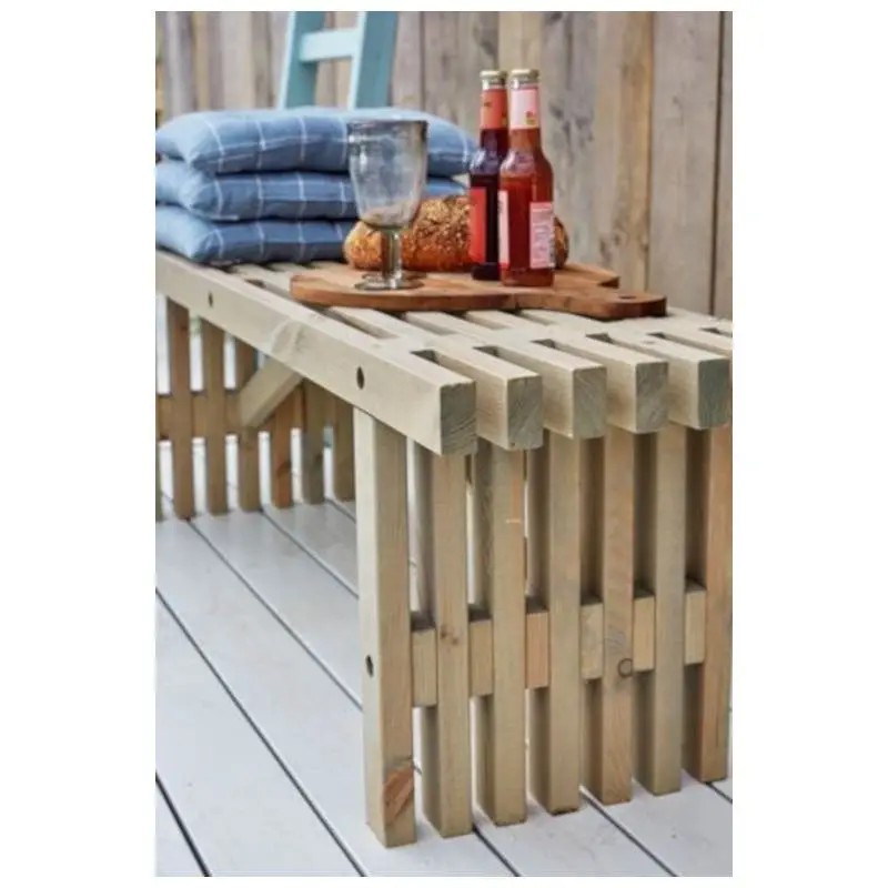 Tuinbank Rustik - Dennenhout grijs gebeitst - 138 x 36 x 43 cm Seizoensaanbieding
