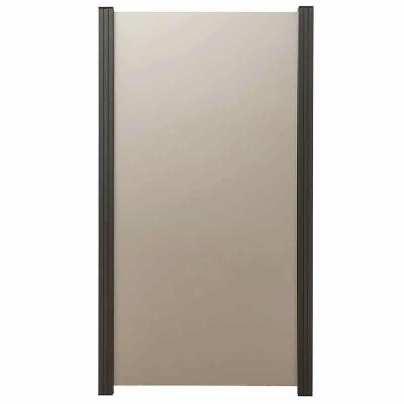 Dagaanbieding Schutting aluminium composiet smal zilvergrijs 90 x 180 cm