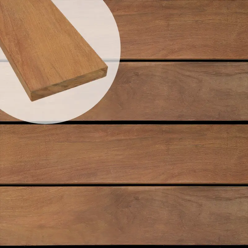 Koop Online Vlonderplank hardhout Ipé 2,5 x 14,0 cm (3,95 mtr) geschaafd