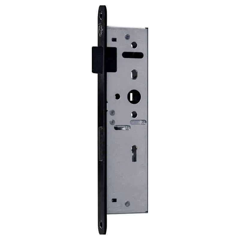 Speciale Aanbieding Binnendeurslot voorplaat zwart - Dag- & nachtslot smal tbv Pronto Legno
