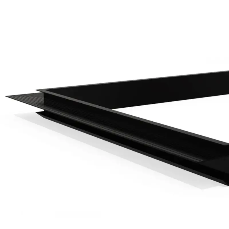 Beperkt Aanbod Daktrim aluminium zwart binnenhoek 50 x 50 cm (35 mm)