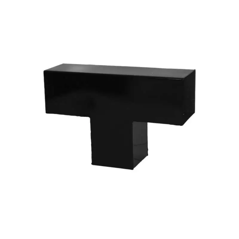 Cubic T-stuk zwart tbv paal 9 x 9 cm Direct Beschikbaar