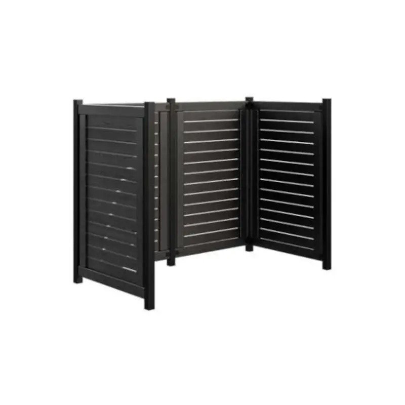 Containerscherm vuren dubbel - Lund zwart 85 x 165 x 124 cm Speciale Aanbieding
