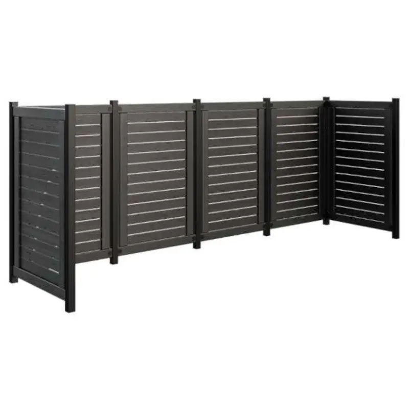 Containerscherm vuren - Lund zwart 85 x 325 x 124 cm Meest Verkocht