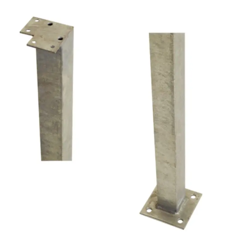 Hoekpaal staal met voet gegalvaniseerd - 4,5 x 4,5 x 103,3 cm Uitverkoop