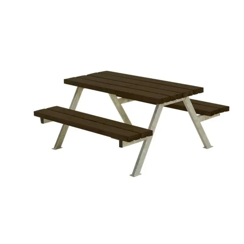 Uitverkoop Kinderpicknicktafel vuren gegrond zwart - Alpha 118 x 118 x 57 cm