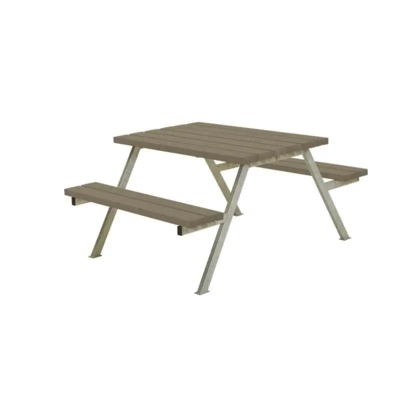 Populair Picknicktafel vuren gegrond grijsbruin - Alpha 161 x 177 x 73 cm
