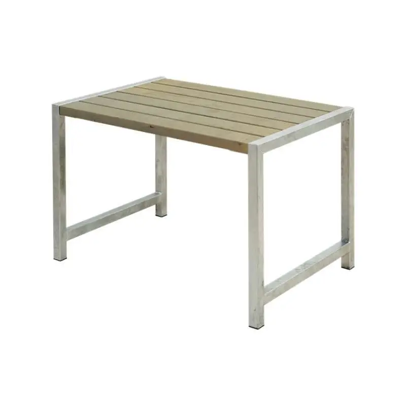 Tuintafel vuren Café - Hout & Staal gegrond grijsbruin - 77 x 127 x 73 cm Nu Kopen