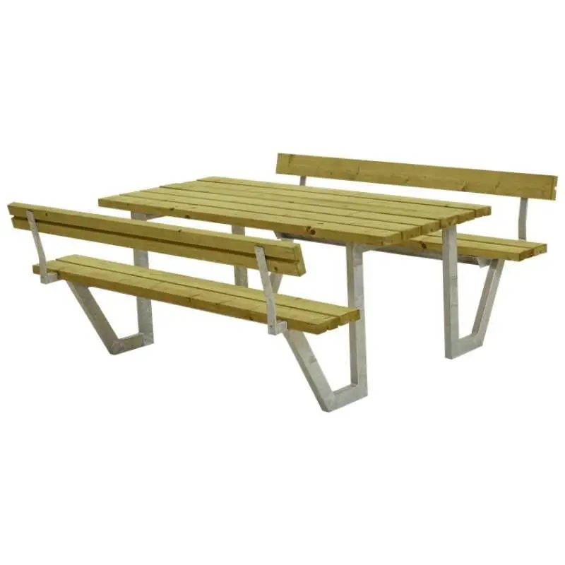 Picknicktafel vuren geimpregneerd - Wega 2 rugleuning - 185 x 177 x 76 cm Laatste Versie