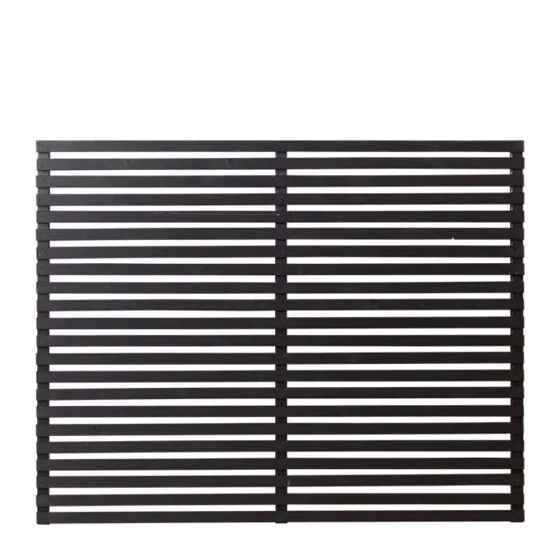 Speciale Aanbieding Schutting vuren - Tokyo louvre zwart (180 x 140 cm)