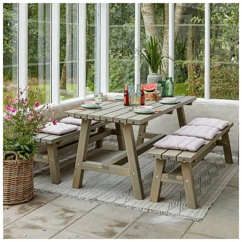 Bank vuren - Country gegrond grijsbruin 37 x 177 x 46 cm Laatste Kans