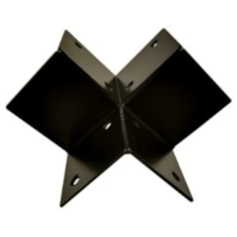 Houtverbinding drieweg - verzinkt en zwart gepoedercoat - 85 x 85 mm Seizoensaanbieding