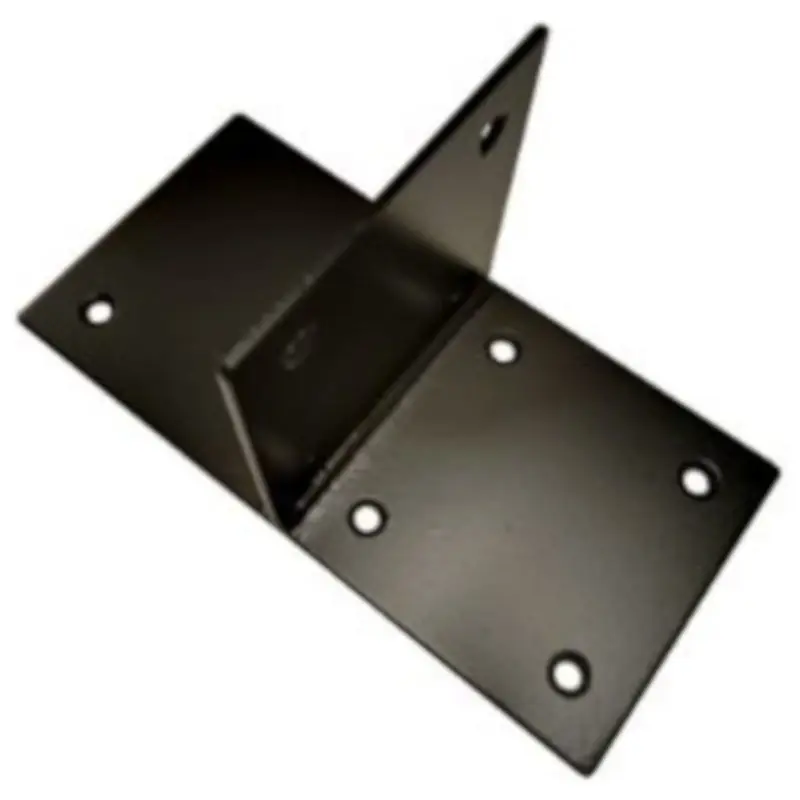 Houtverbinding T-stuk - verzinkt en zwart gepoedercoat incl. bevestigingsmateriaal - 115 x 115 mm Direct Beschikbaar