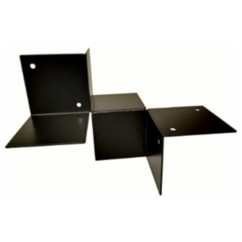Actieprijs Houtverbinding vierweg - verzinkt en zwart gepoedercoat - 115 x 115 mm