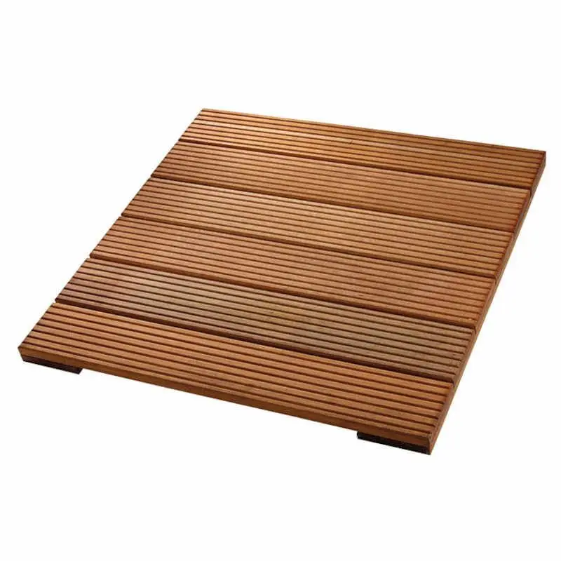 Fabrieksprijs Terrastegel hardhout Bankirai 90 x 90 cm (50 mm) groeven
